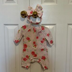 Baby Girl Mudpie floral One Piece